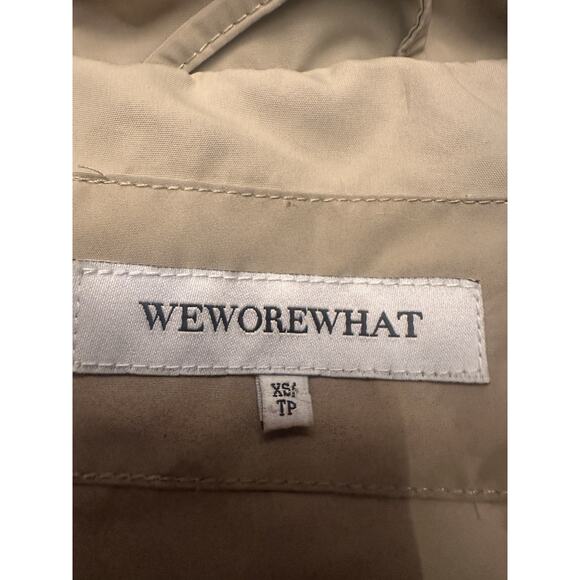 We Wore What Size XS Puffer Jacket Snap Off Sleeves Vest Coat Beige Classic - Picture 6 of 16